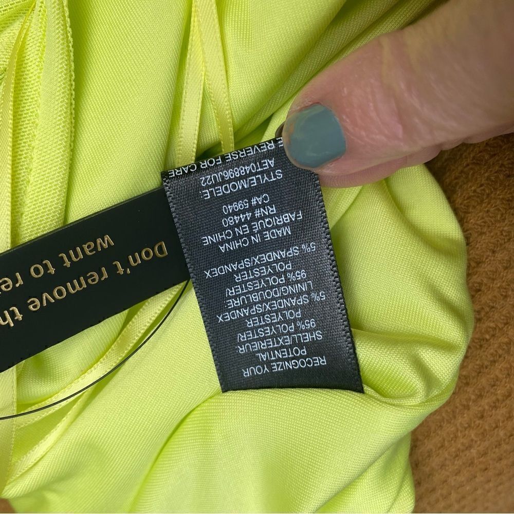 AFRM Myla Corset Crop Top in Sunny Lime NWT size XS - Picture 3 of 12